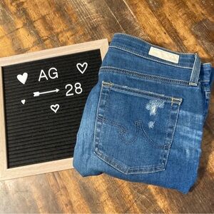 AG Adriano Goldschmied The Farrah Skinny Ankle, High Rise, Size 28